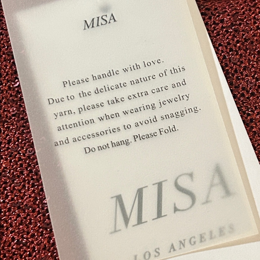 NWT MISA Los Angeles LISETTE DRESS* Knits In Crimson size large - Picture 9 of 15